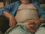 Hairy Grandpa Bear Fondling His Cock