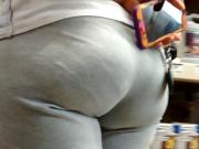 candid pawg in grey sweats