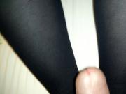 wanked off over wife's tights
