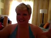 BBW Head #70 Short haired blonde older Woman