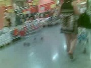 Upskirt supermarket Romania -