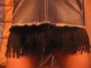 Transgender Slinging Clit Wearing Frilly Skirt