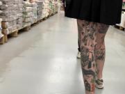 Upskirt young girl tatoo 3