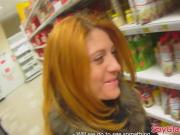 Euro redhead pickedup and fucked on spycam