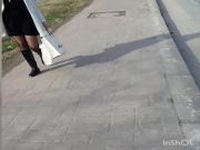 Tadimlik mini etek, siyah corap 2