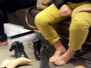 chubby bare natural feets, shoe shopping