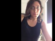 Amateur Brunette Dancing For Lover