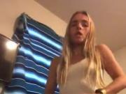 Blonde Teen Hailey Stripping