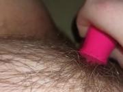 Young girl masturbates with big Dildo in tight pussy