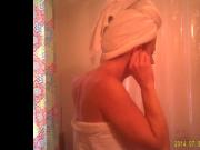 Slim Blonde takes a Shower - Hidden Cam Clip