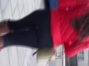 Candid girl goes sightseeing. The best sight is her firm ass