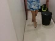 Beige Patent Pumps with Pantyhose Teaser 37