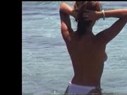 Spied Topless Brunette on Greek beach