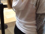Pawg teen ass in leggings with mom