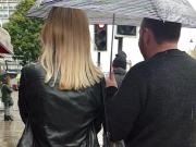 Juicy Booty Moving in the Rain Candid