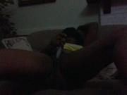 Black girlfriend masturbating