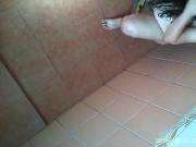 Pregnant wife caught bathing
