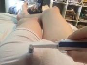 Me Marek In Boxer Massage My Cock With Toothbrush Of My Sis