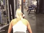 Incredible Fit Gym Chick!! Didnt notice me