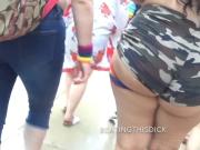 PAWG CAMOUFLAGE SPANDEX CHEEKS!! PRIDE FEST 2019