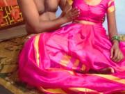 Sex with Telugu wife in pink sari