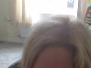 Blonde bbw girlfriend sucks a mean cock