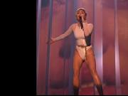 Miley tight Leotard live