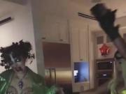 Bella Thorne and blonde friend dancing in costumes