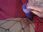 bitch fucks herself with a dildo - part 3