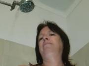 My 55 year old granny showing her pussy in shower