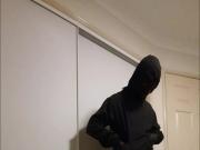 Leather Hooded Nylon Slave