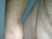 uncut fat veiny cock jerking