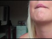 Horny blond german girl