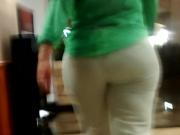 Candid Big ass latina milf at the hotel.