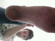 The view of the foot sole