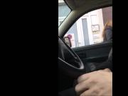 Dick flashing in car 17 - she looks