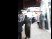 Sexy arab lady in hijab and attractive body on street !