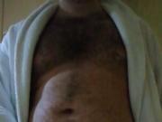 Playing with myself in a bathrobe after a shower