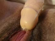 Hot hairy Dildo Action