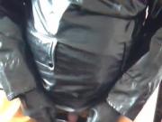 Piss and cum binge in rubber
