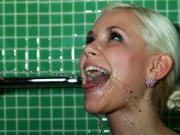 PissDrinking-Dido Angel kneels for golden showers after anal