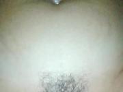 Fucking a Hairy Wet Latina with my Pierced Cock