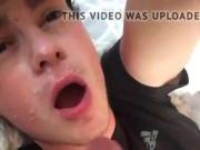 Chav boy gets a cum facial