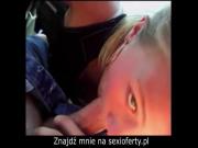 Cum facial in car