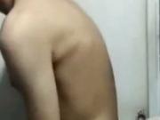Twink boy bouncing on the wall