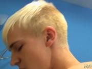 Blond Patrick Kennedy cums while riding Tristan Jaxxs dick