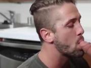 Kitchen blowjob