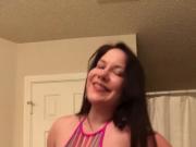 fat girl exposes her body in front of the camera