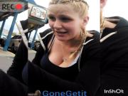 Candid Tits Blue Top