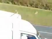 Blwojob secretly filmed on the highway